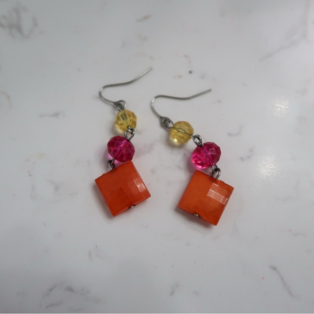 beaded dangle earrings